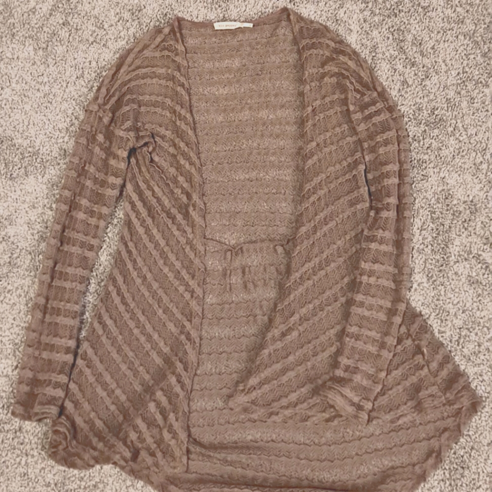 Blu Pepper taupe boutique cardigan
